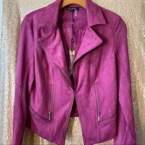Charlie B Faux Suede Moto Jacket